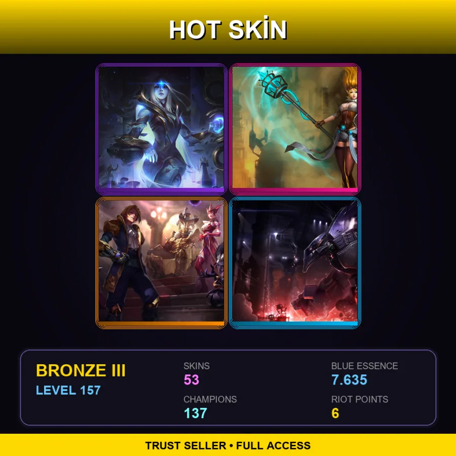 SG | Lv157 | Bronze III | 53 Skin | 137 Champ