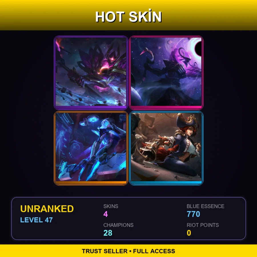 LAN | Lv47 | Unranked | 4 Skin | 28 Champ
