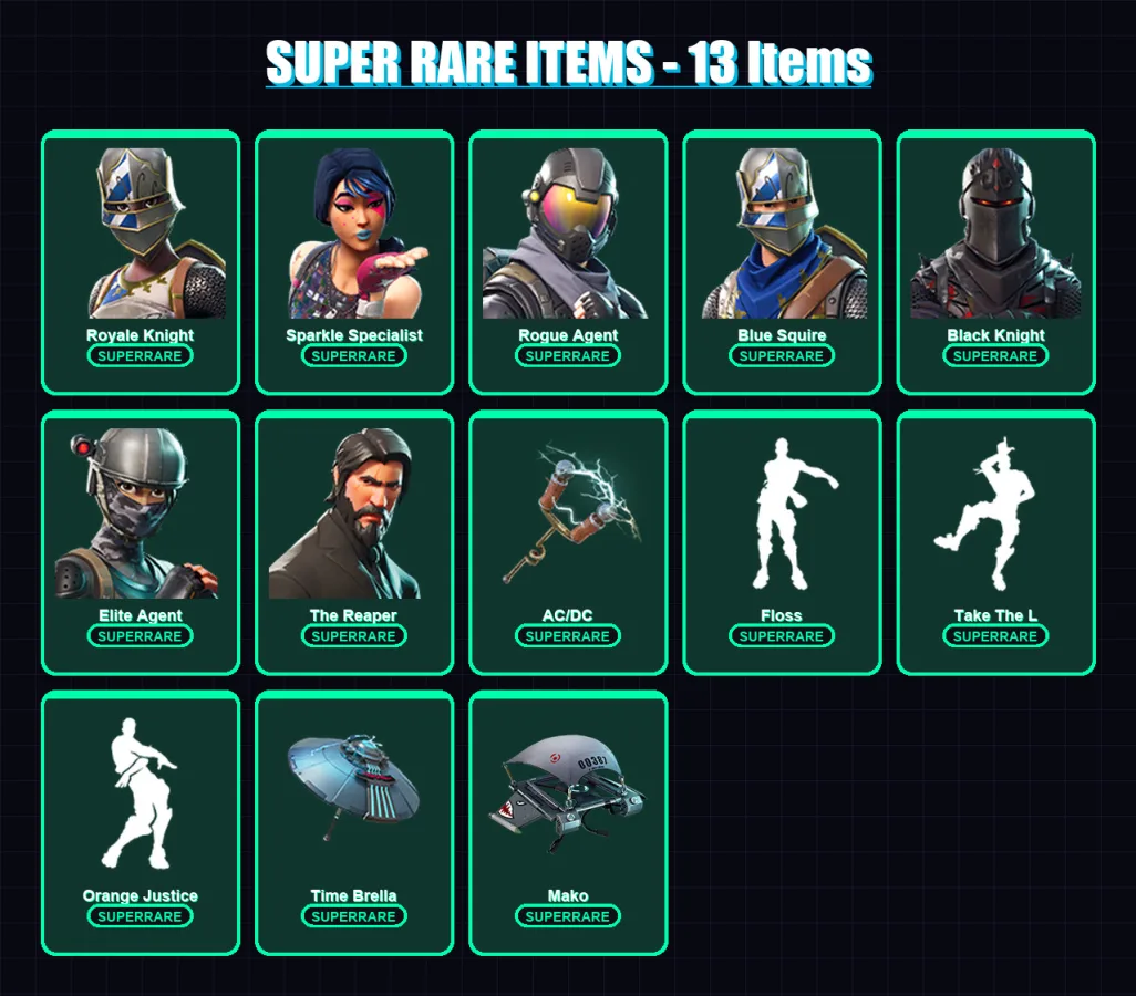 [PS4/PS5/XBOX/PC] | Royale Knight | Sparkle Specialist | Rogue Agent | 38 skin | Lv682 — Fortnite account