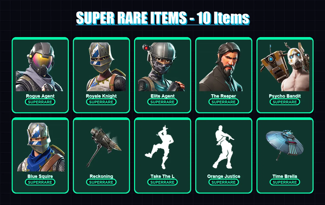 [PC/PSN] | Rogue Agent | Royale Knight | Elite Agent | The Reaper | Psycho Bandit | 85 skin | 58 pickaxe | 70 emote | 53 glider | Lv787