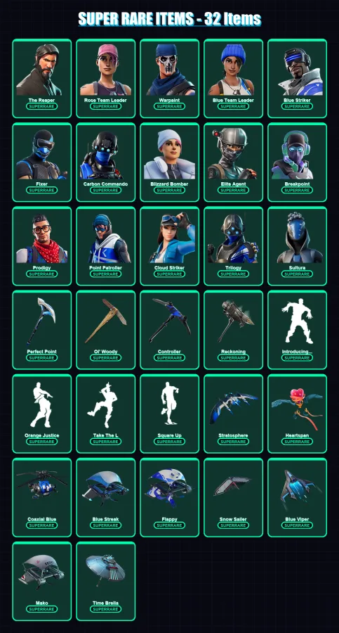 [PS4/PS5/XBOX/PC] | The Reaper | Rose Team Leader | Warpaint | 129 skin | Lv1586 — Fortnite account