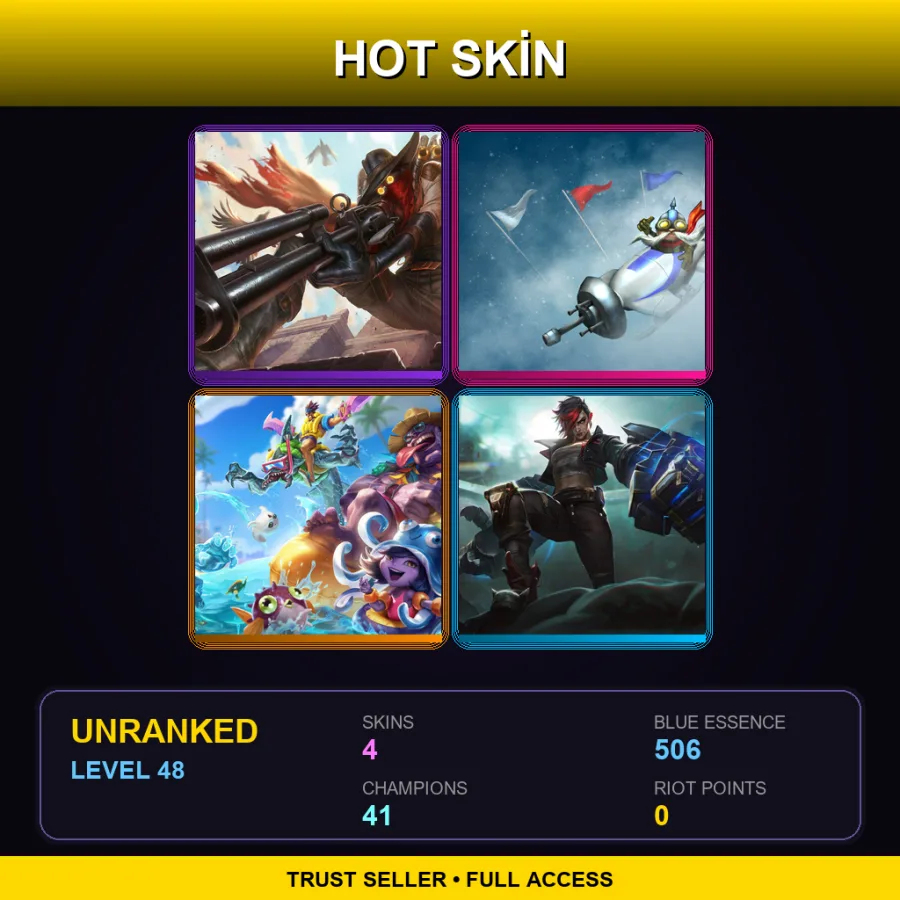 SG | Lv48 | Unranked | 4 Skin | 41 Champ — Ice Toboggan Corki