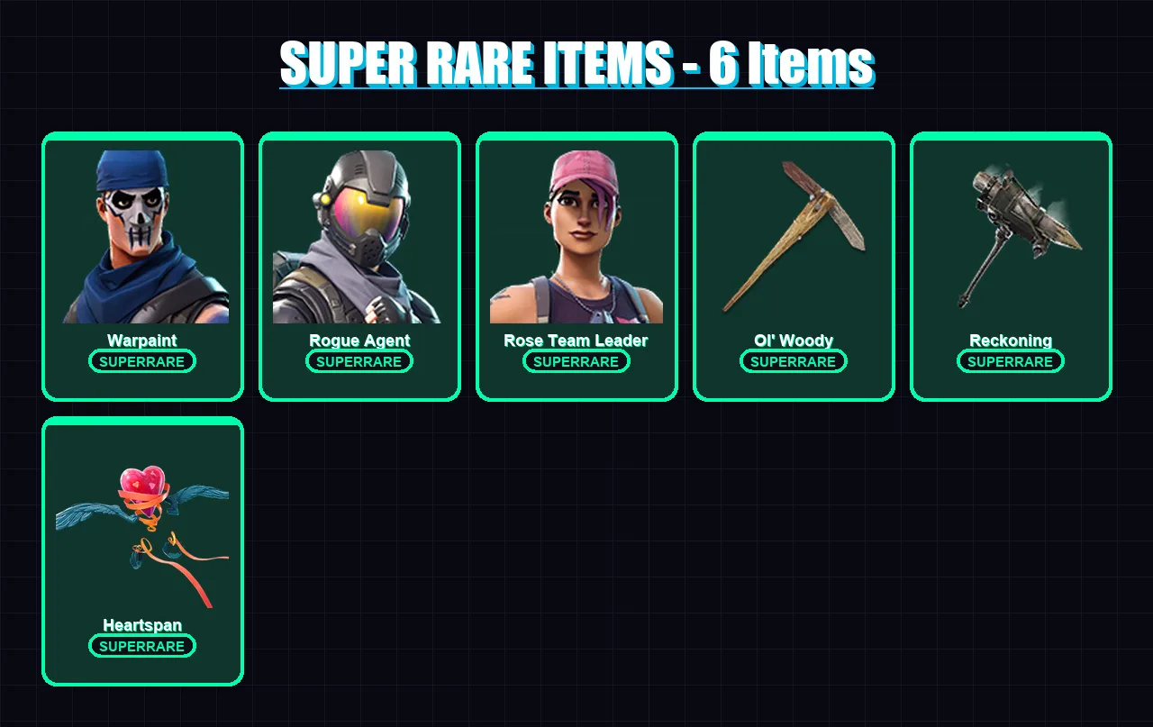 [PC/XBOX/PSN] | Warpaint | Rogue Agent | Rose Team Leader | Omen | Calamity | 23 skin | 14 pickaxe | 35 emote | 23 glider | Lv154