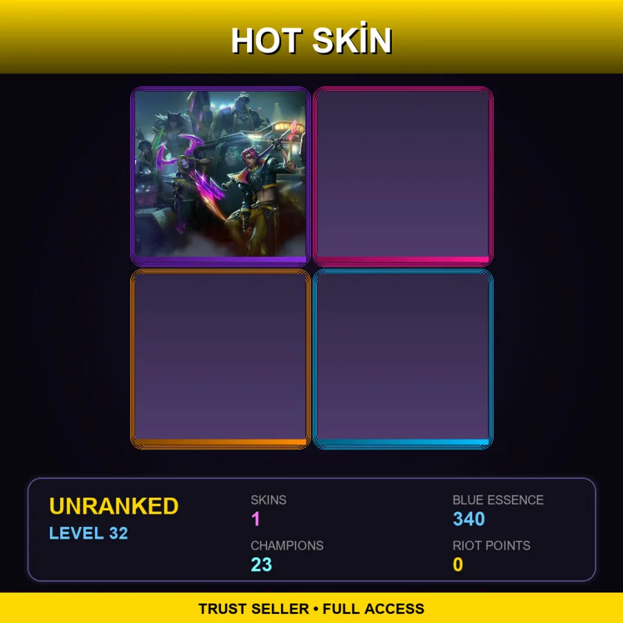 EUW | HEARTSTEEL Kayn | 1 Skin | 23 Champ | Lv32