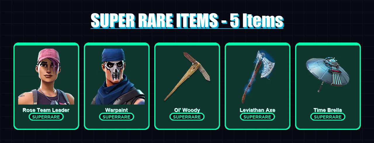 [PC/XBOX] | Rose Team Leader | Warpaint | Omegarok | Deadpool | Predator | 81 skin | 120 pickaxe | 86 emote | 92 glider | Lv1457