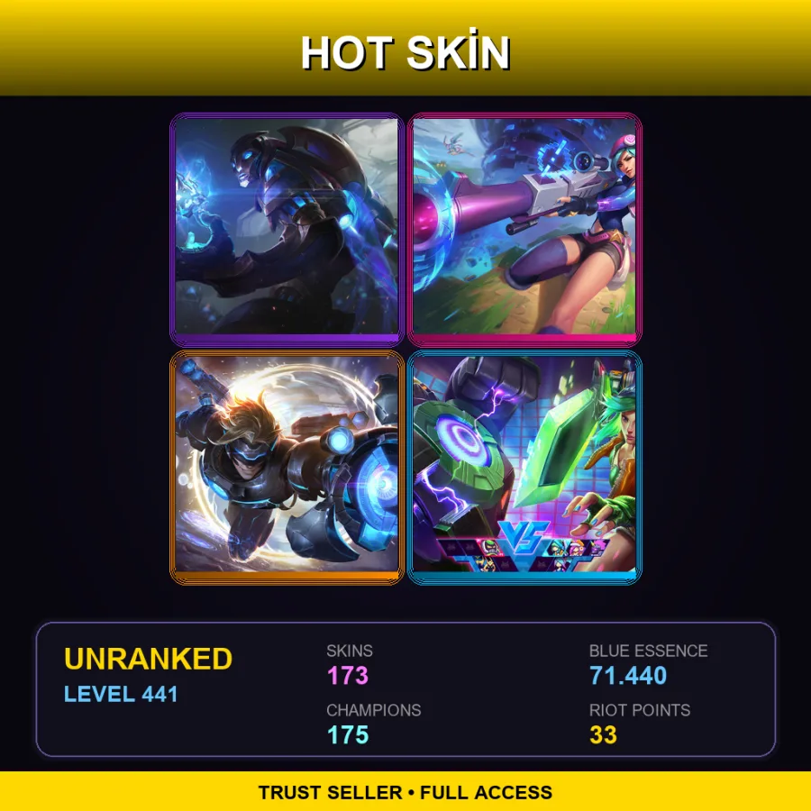 SG | Lv441 | Unranked | 173 Skin | 175 Champ