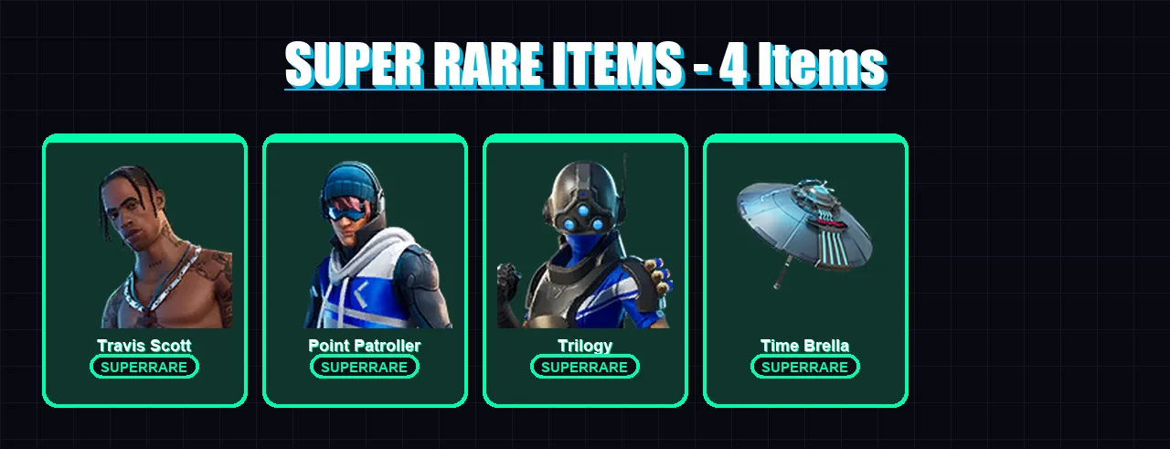 [PC/XBOX] | Travis Scott | Point Patroller | Trilogy | Deadpool | Catalyst | 28 skin | 32 pickaxe | 33 emote | 42 glider | Lv572 — Fortnite account