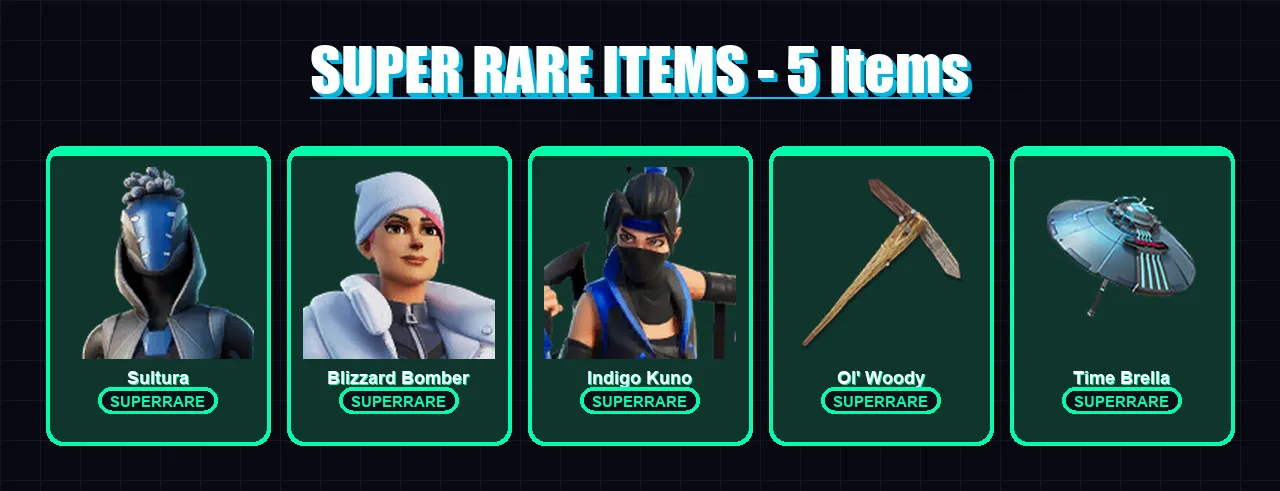 [PC] | Sultura | Blizzard Bomber | Indigo Kuno | Ronin | Kado Thorne | 302 skin | 350 pickaxe | 232 emote | 220 glider | Lv3609
