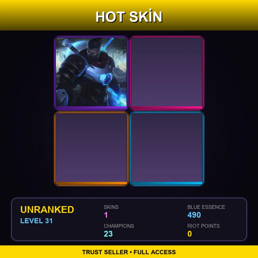 EUW | Lv31 | Unranked | 1 Skin | 23 Champ