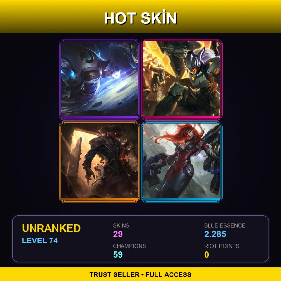 LAS | Lv74 | Unranked | 29 Skin | 59 Champ