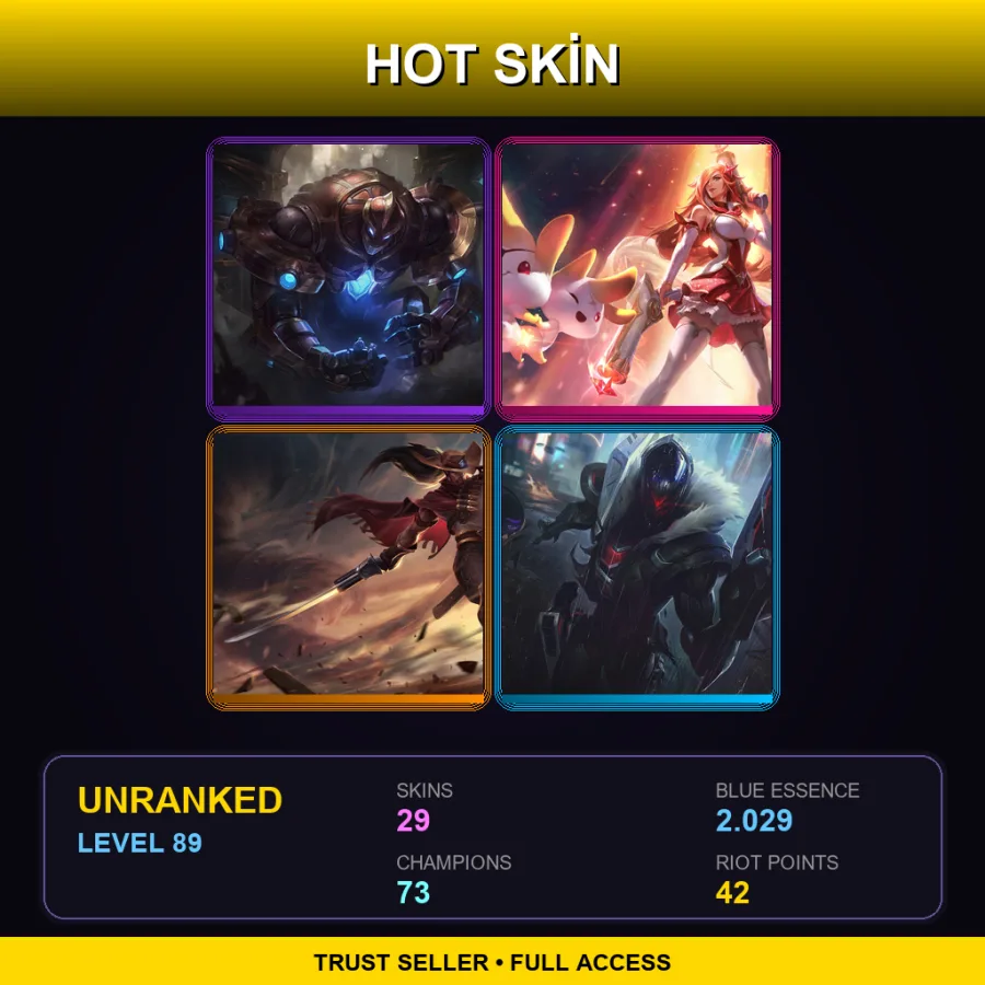 VN | Lv89 | Unranked | 29 Skin | 73 Champ