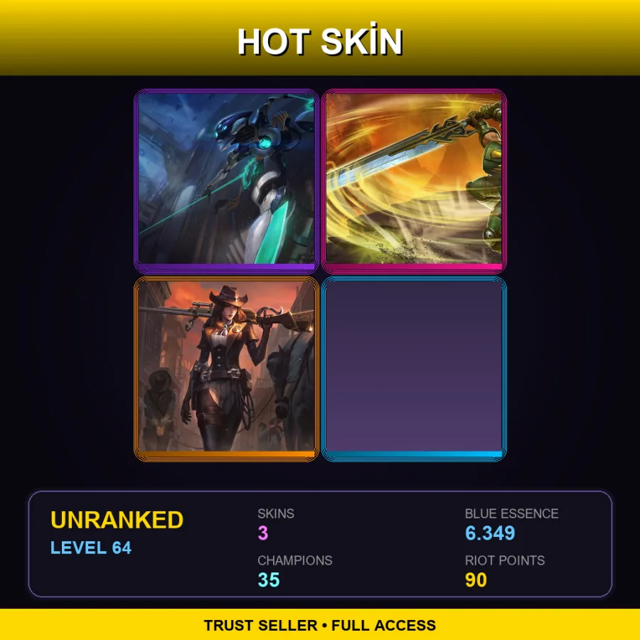 LAS | Lv64 | Unranked | 3 Skin | 35 Champ