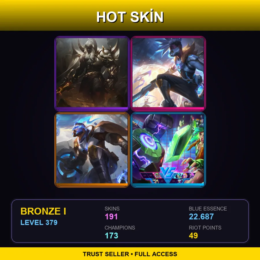 NA | Lv379 | Bronze I | 191 Skin | 173 Champ
