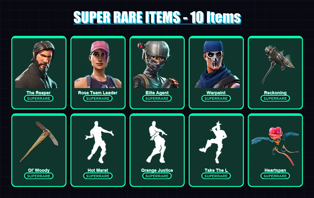 [PC/PSN] | The Reaper | Rose Team Leader | Elite Agent | Warpaint | The Ice King | 72 skin | 68 pickaxe | 78 emote | 68 glider | Lv983