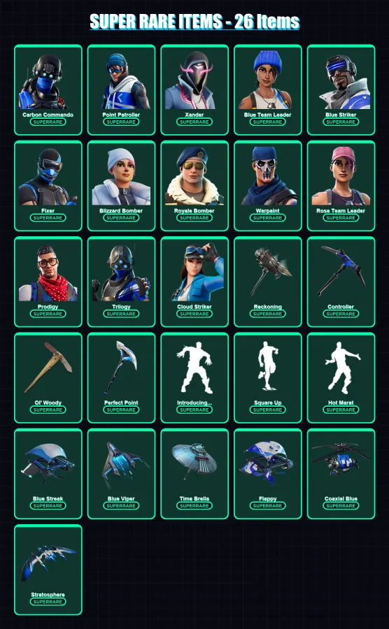 [PS4/PS5/XBOX/PC] | Carbon Commando | Point Patroller | Xander | 120 skin | Lv1805