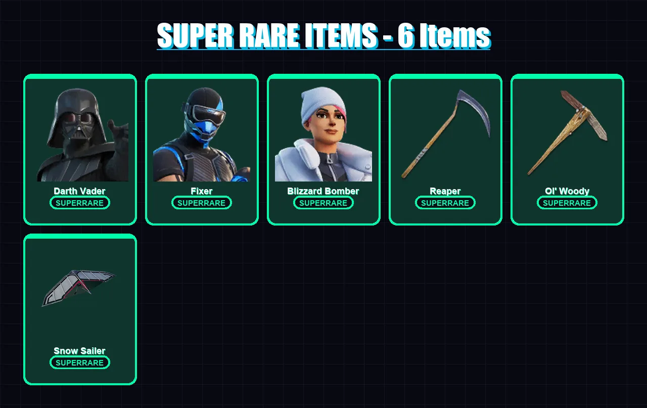 [PC/XBOX] | Darth Vader | Fixer | Blizzard Bomber | The Imagined | Spire Assassin | 100 skin | 123 pickaxe | 79 emote | 85 glider | Lv1161