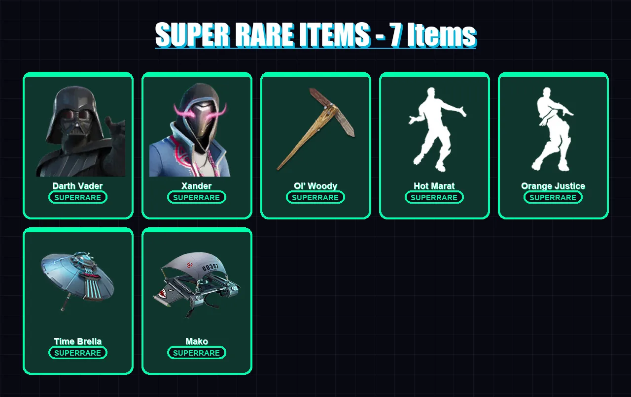 [PC/XBOX/PSN] | Darth Vader | Xander | Hybrid | Ronin | The Foundation | 114 skin | 119 pickaxe | 94 emote | 103 glider | Lv1383 — Fortnite account