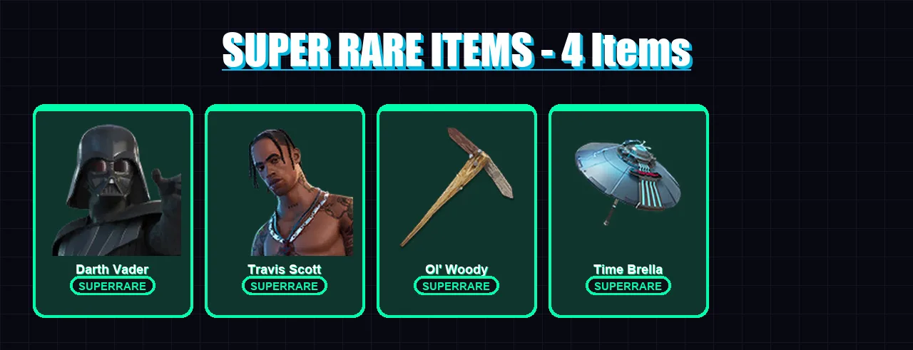 [PC] | Darth Vader | Travis Scott | Zenith | The Foundation | Ronin | 231 skin | 275 pickaxe | 227 emote | 210 glider | Lv3769