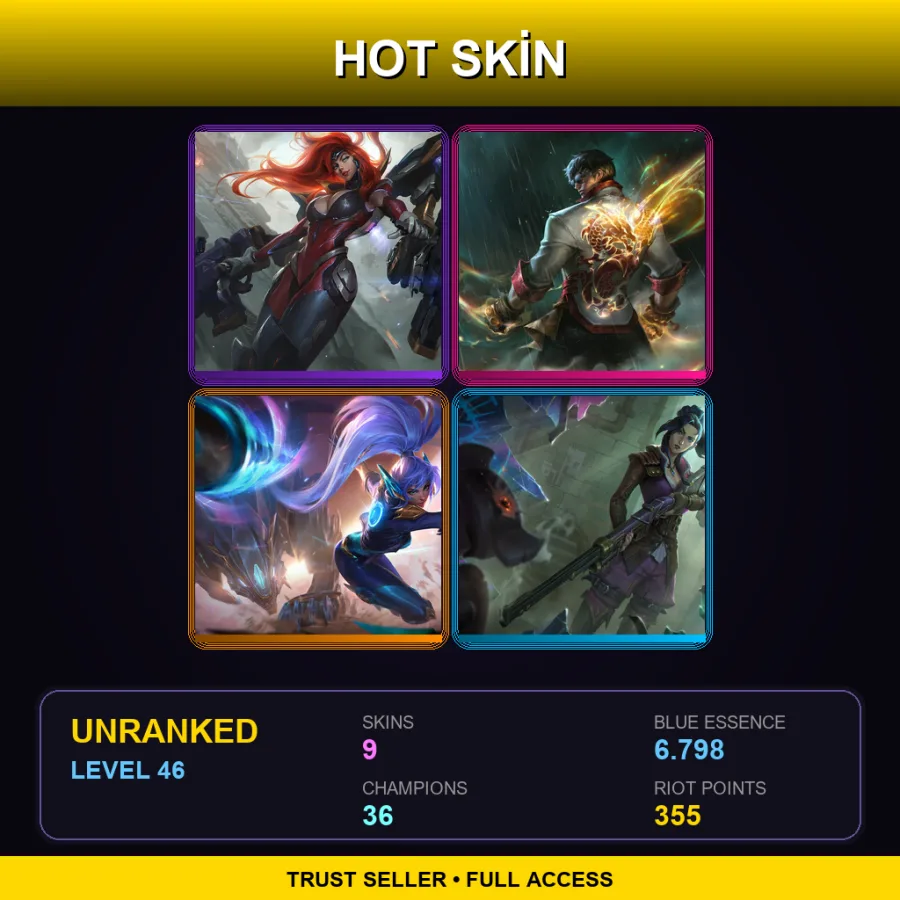 BR | Lv46 | Unranked | 9 Skin | 36 Champ