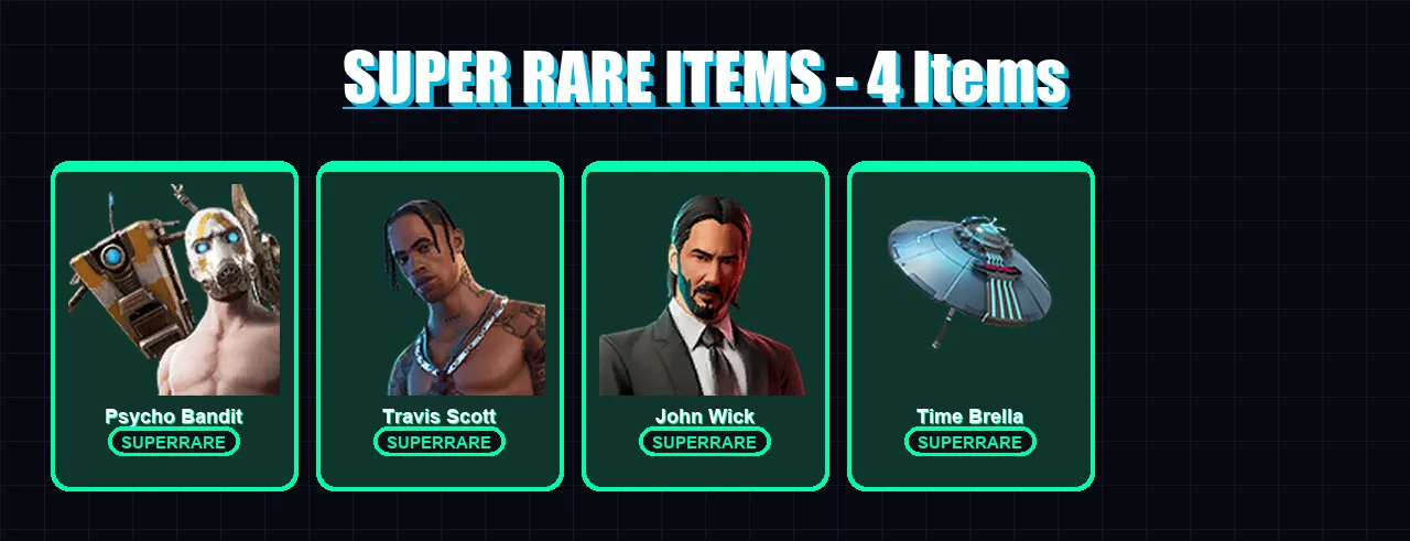 [PS4/PS5/XBOX/PC] | Psycho Bandit | Travis Scott | John Wick | 205 skin | Lv1667 — Fortnite account
