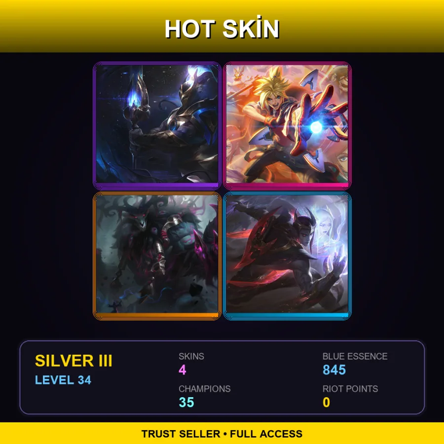 ME | Lv34 | Silver III | 4 Skin | 35 Champ