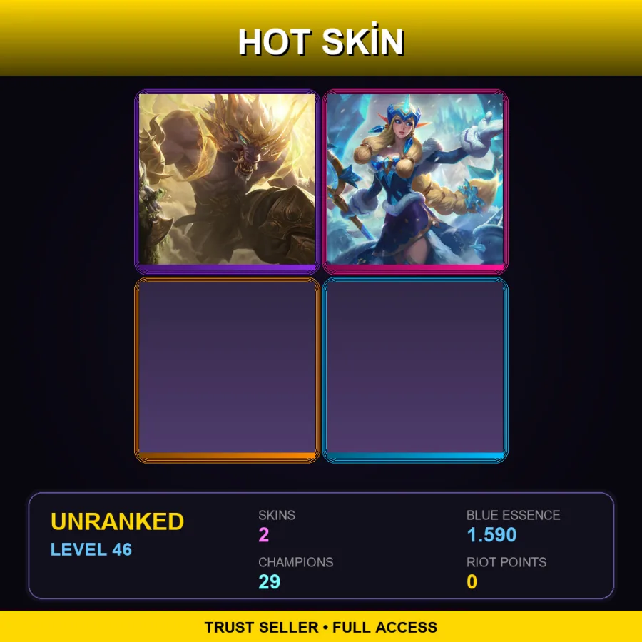 EUW | Lv46 | Unranked | 2 Skin | 29 Champ
