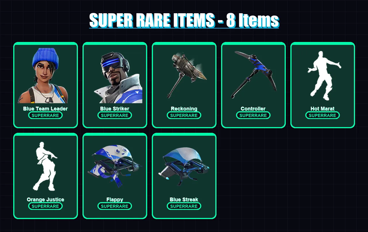 [PC/XBOX/PSN] | Blue Team Leader | Blue Striker | Rox | Ragnarok | Ruin | 37 skin | 38 pickaxe | 62 emote | 48 glider | Lv960