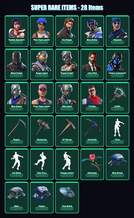 [PS4/PS5/XBOX/PC] | Sparkle Specialist | Blue Team Leader | The Reaper | 97 skin | Lv1384