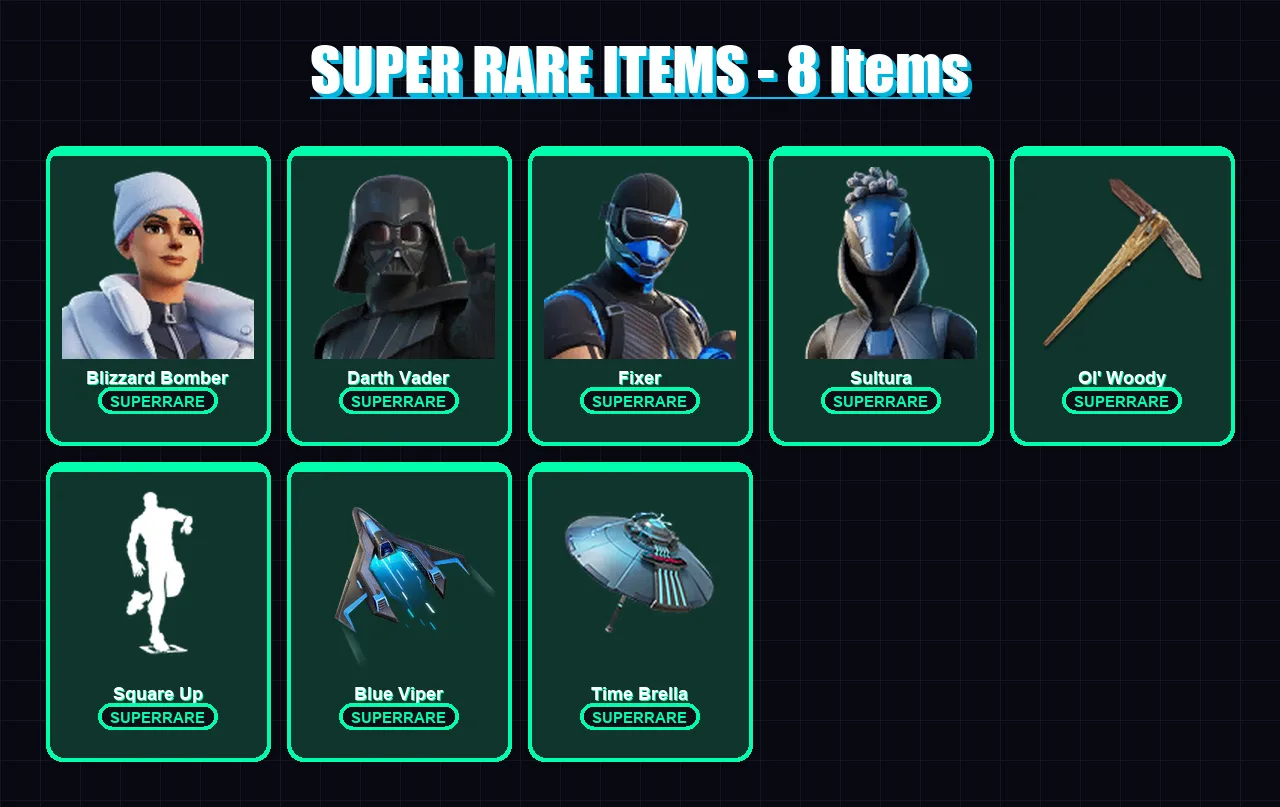 [PS4/PS5/XBOX/PC] | Blizzard Bomber | Darth Vader | Fixer | Sultura | The Foundation | 127 skin | 196 pickaxe | 155 emote | 147 glider | Lv2711