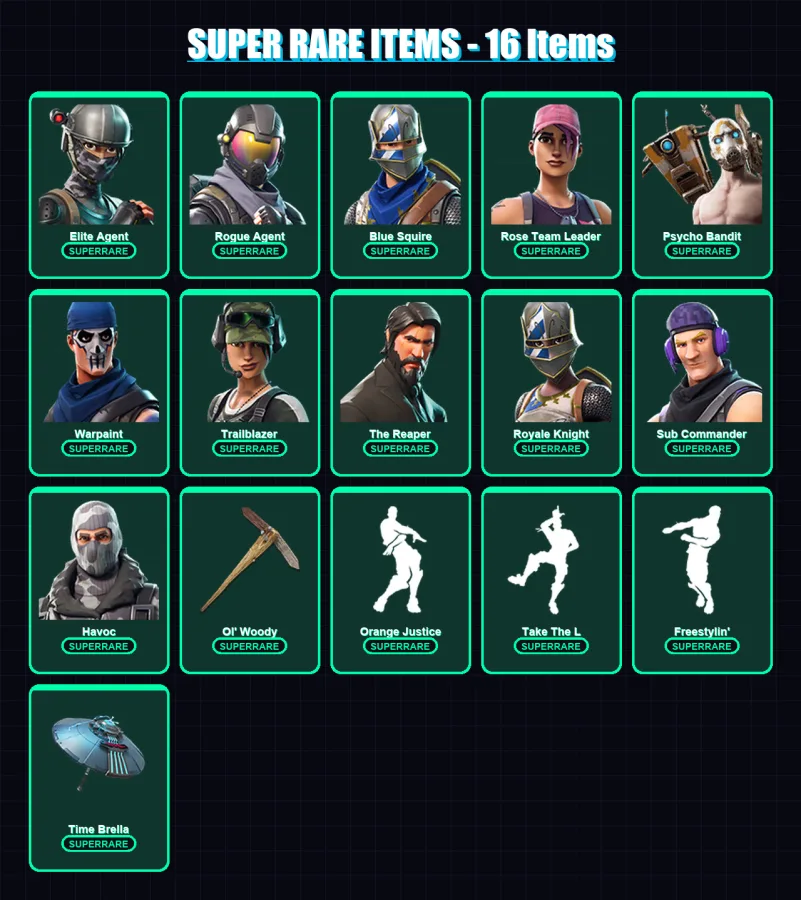 [PC/PSN] | Elite Agent | Rogue Agent | Blue Squire | Rose Team Leader | Psycho Bandit | 39 skin | 38 pickaxe | 37 emote | 36 glider | Lv454