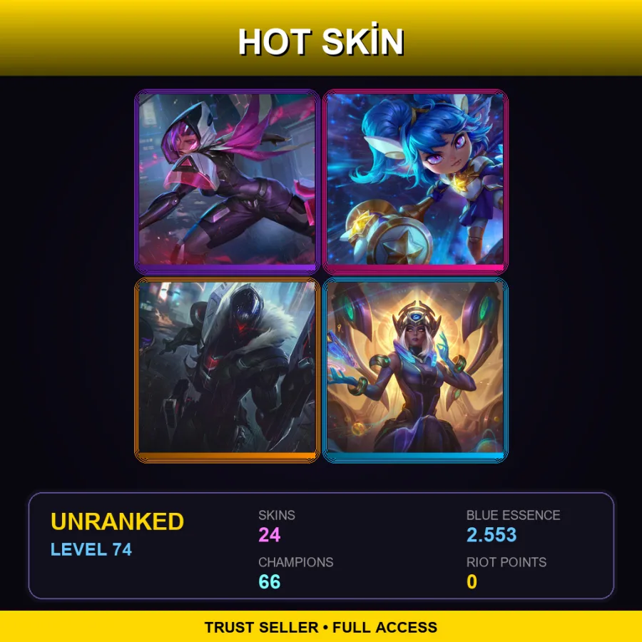 LAS | Lv74 | Unranked | 24 Skin | 66 Champ