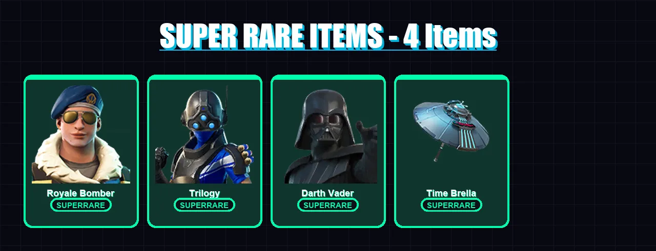 [PS4/PS5/XBOX/PC] | Royale Bomber | Trilogy | Darth Vader | Sentinel | Fade | 142 skin | 142 pickaxe | 128 emote | 144 glider | Lv2251