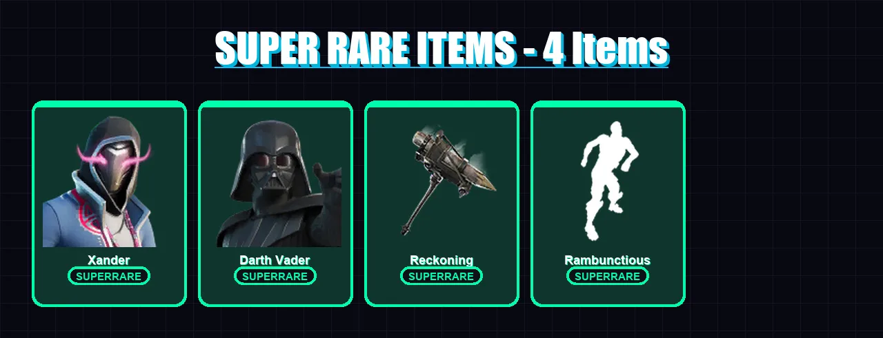 [PC/XBOX/PSN] | Xander | Darth Vader | Drift | Wild Card | Calamity | 63 skin | 57 pickaxe | 41 emote | 34 glider | Lv345