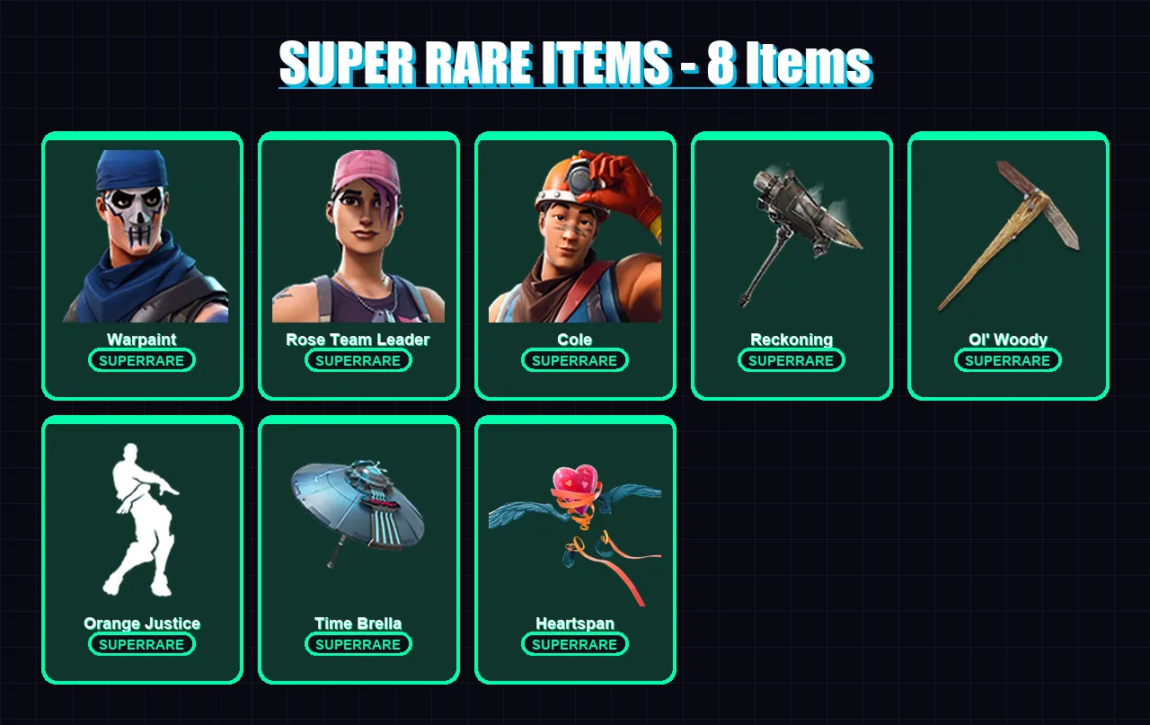 [PC/XBOX] | Warpaint | Rose Team Leader | Cole | Wild Card | Lynx | 77 skin | 104 pickaxe | 155 emote | 97 glider | Lv1538 — Fortnite account