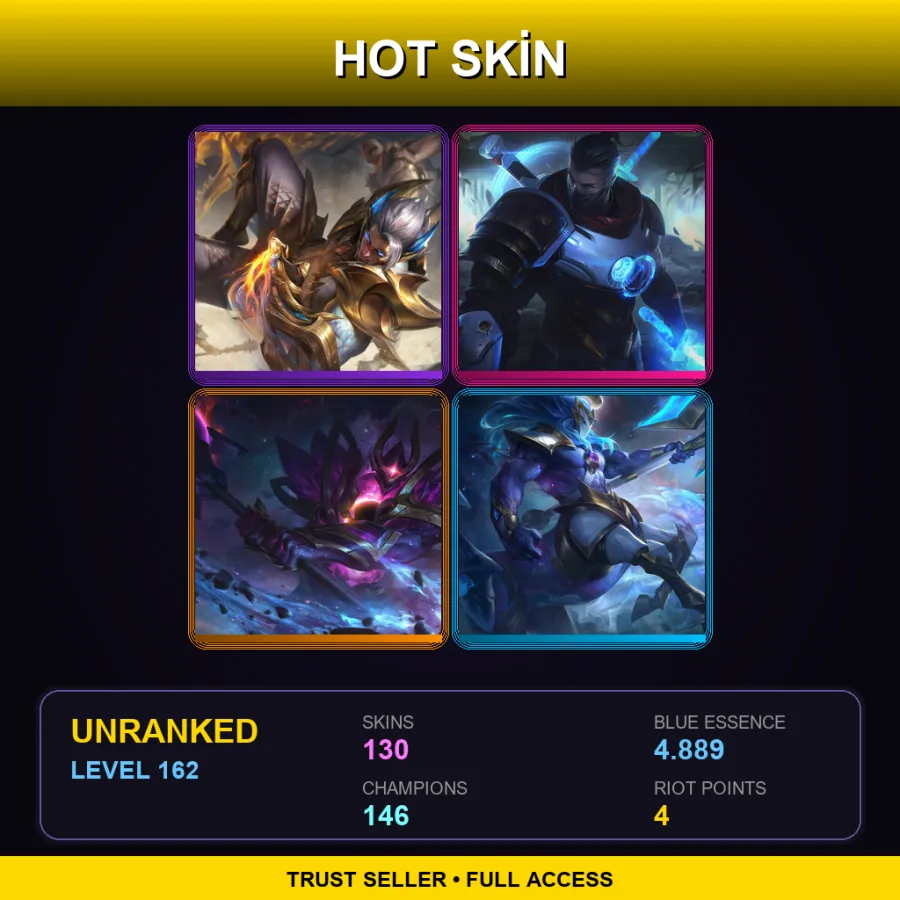 BR | Lv162 | Unranked | 130 Skin | 146 Champ