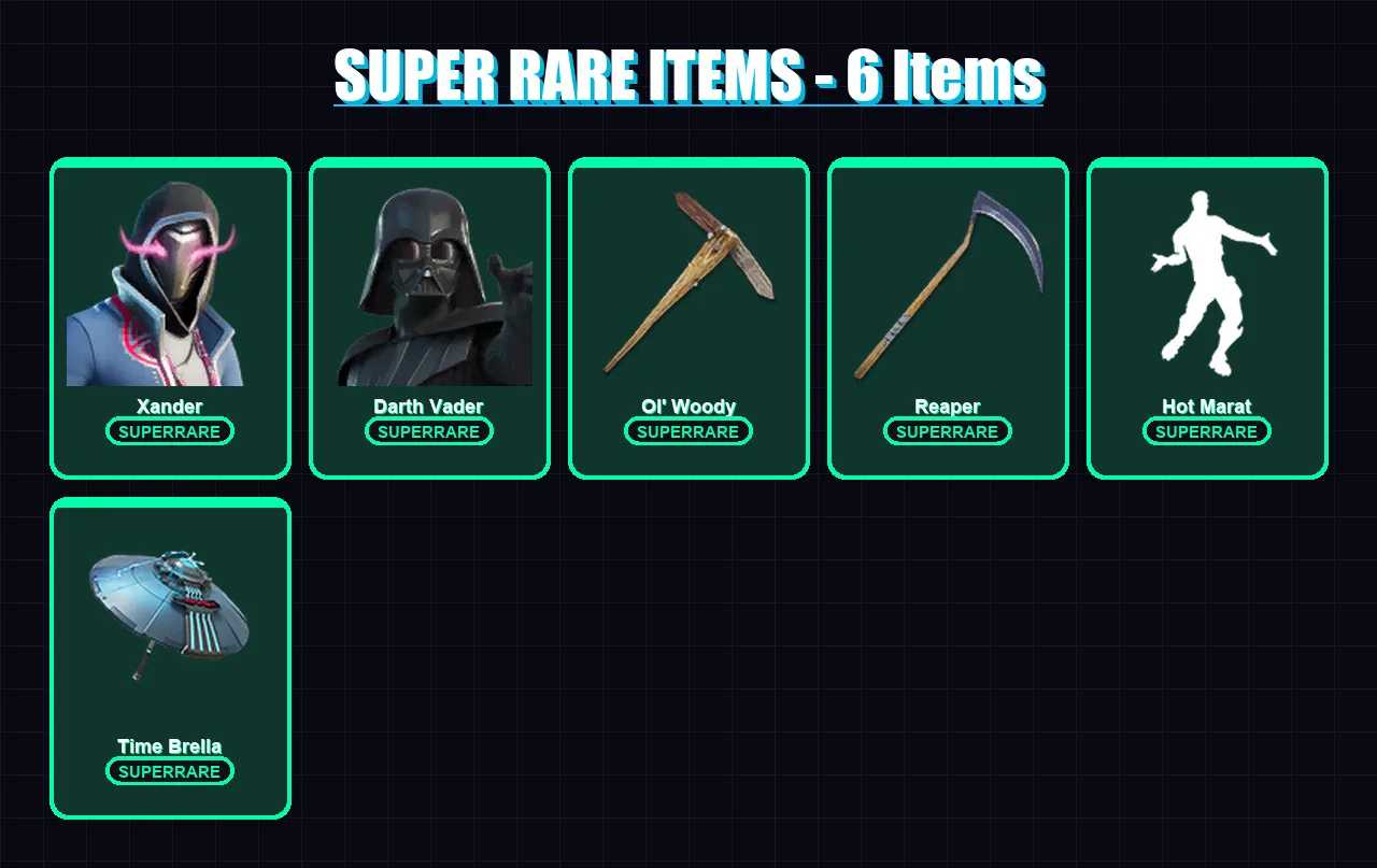 [PC] | Xander | Darth Vader | Omegarok | Omen | Torin | 218 skin | 297 pickaxe | 214 emote | 228 glider | Lv4474