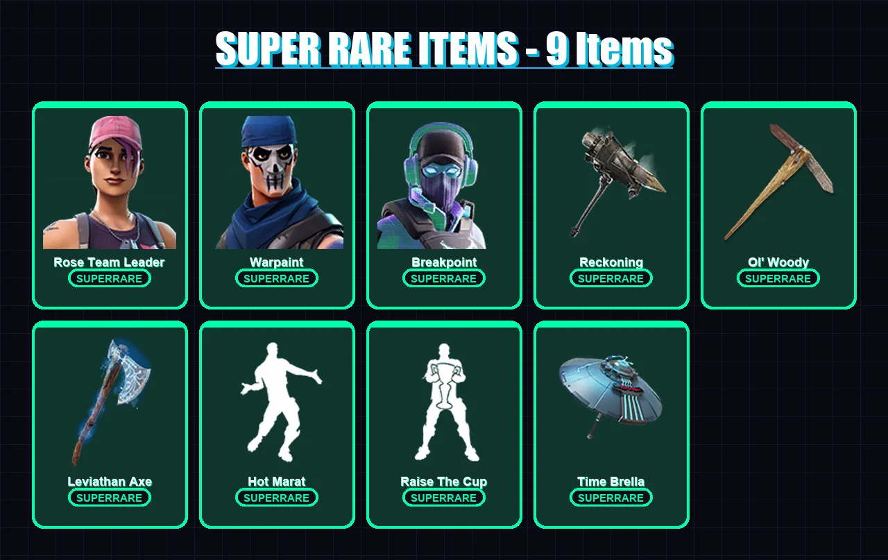 [PC/XBOX/PSN] | Rose Team Leader | Warpaint | Breakpoint | Blackheart | Lynx | 292 skin | 292 pickaxe | 221 emote | 204 glider | Lv2843 — Fortnite account