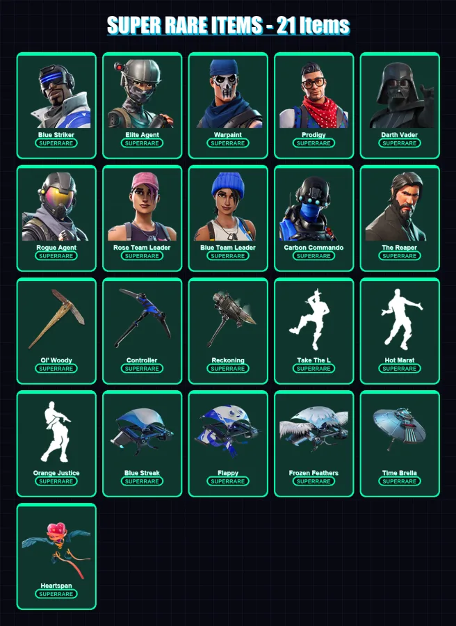 [PC/XBOX/PSN] | Blue Striker | Elite Agent | Warpaint | Prodigy | Darth Vader | 117 skin | 107 pickaxe | 122 emote | 118 glider | Lv1675 — Fortnite account