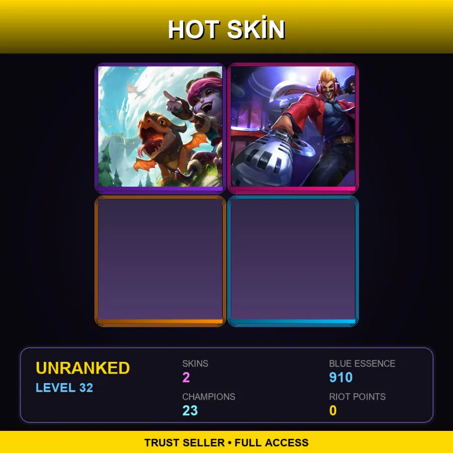 EUW | Lv32 | Unranked | 2 Skin | 23 Champ
