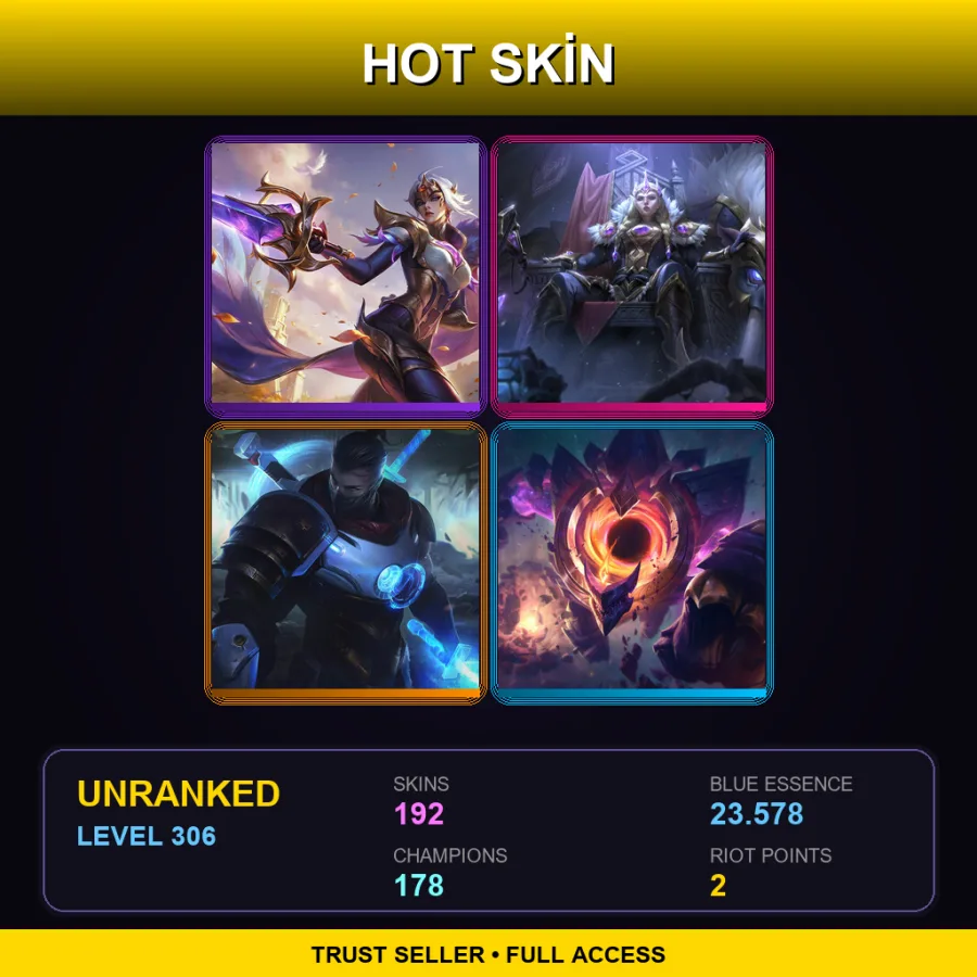 SG | Lv306 | Unranked | 192 Skin | 178 Champ — Psyops Sona