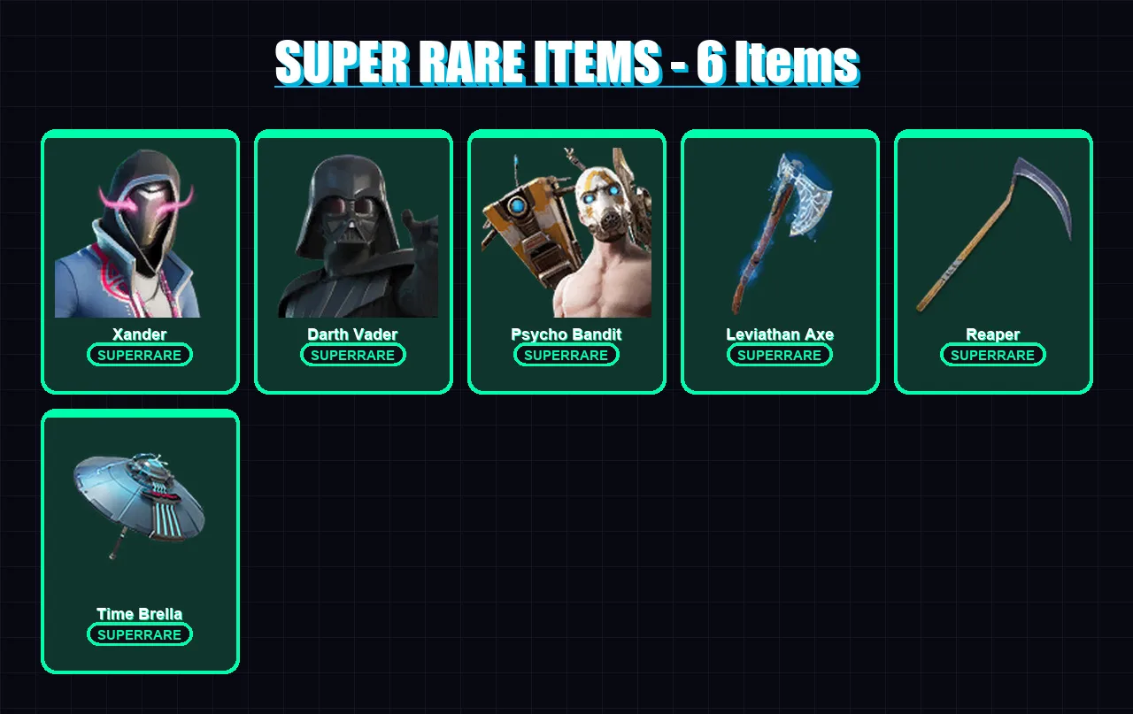 [PC/XBOX] | Xander | Darth Vader | Psycho Bandit | Malik | Valeria | 230 skin | 254 pickaxe | 199 emote | 151 glider | Lv3249