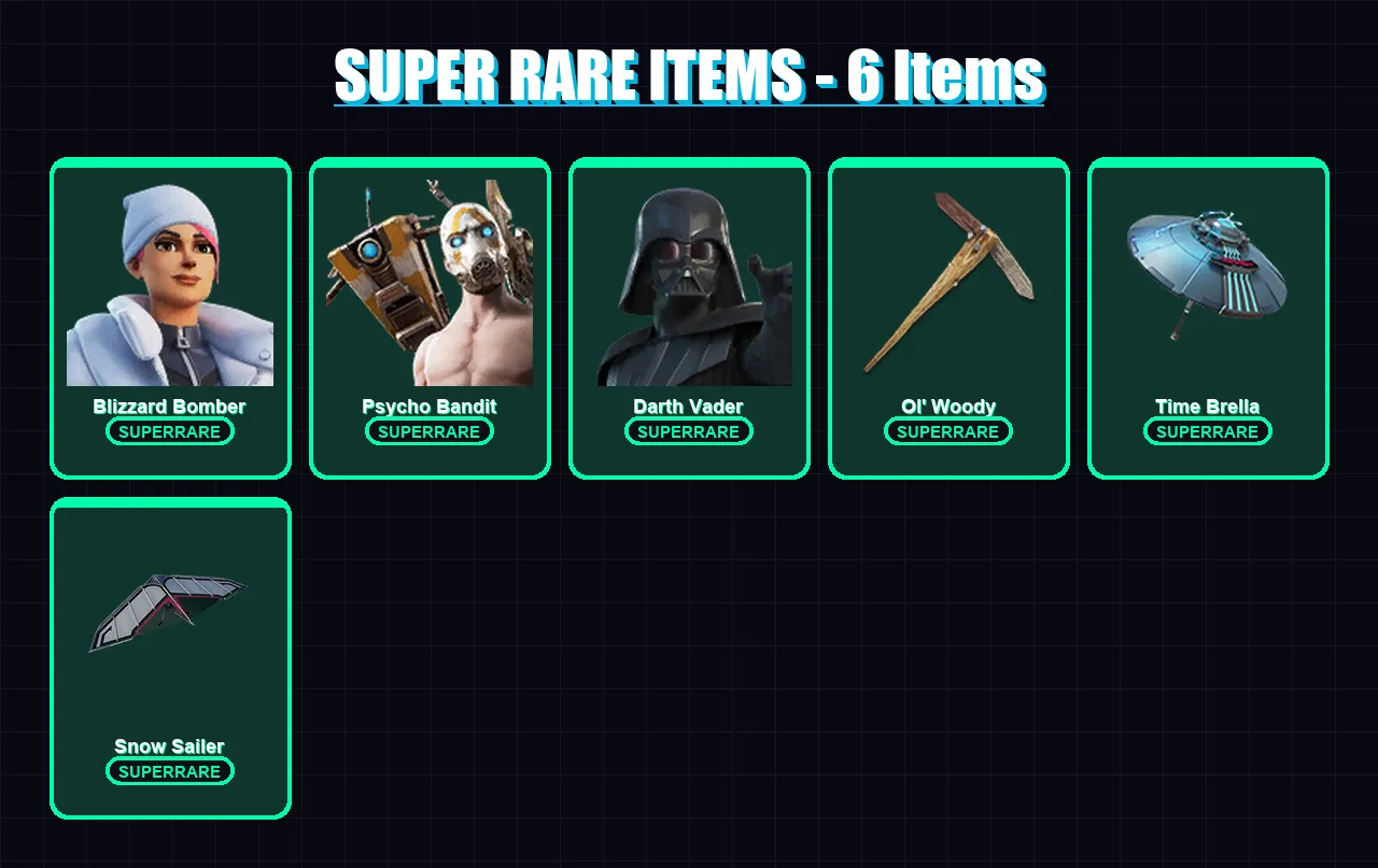 [PS4/PS5/XBOX/PC] | Blizzard Bomber | Psycho Bandit | Darth Vader | Malik | Nezumi | 253 skin | 316 pickaxe | 220 emote | 207 glider | Lv3288