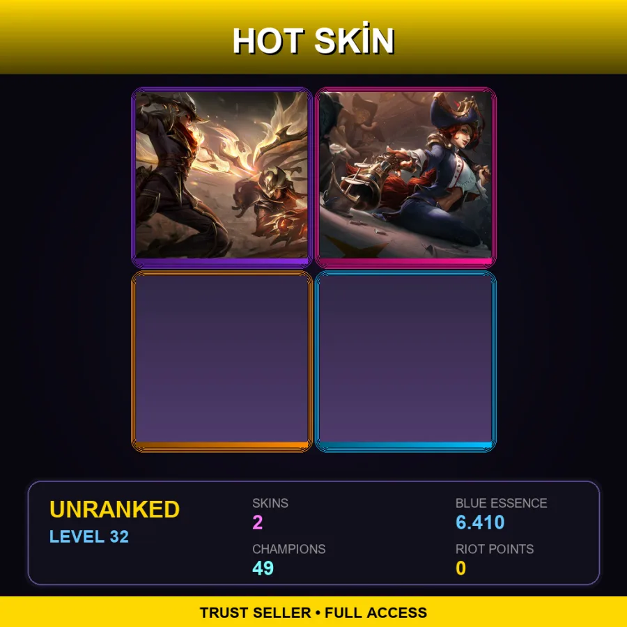 EUNE | Lv32 | Unranked | 2 Skin | 49 Champ