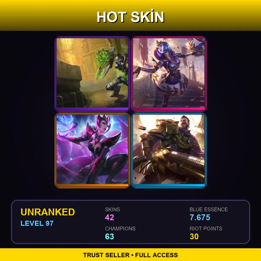 BR | Lv97 | Unranked | 42 Skin | 63 Champ