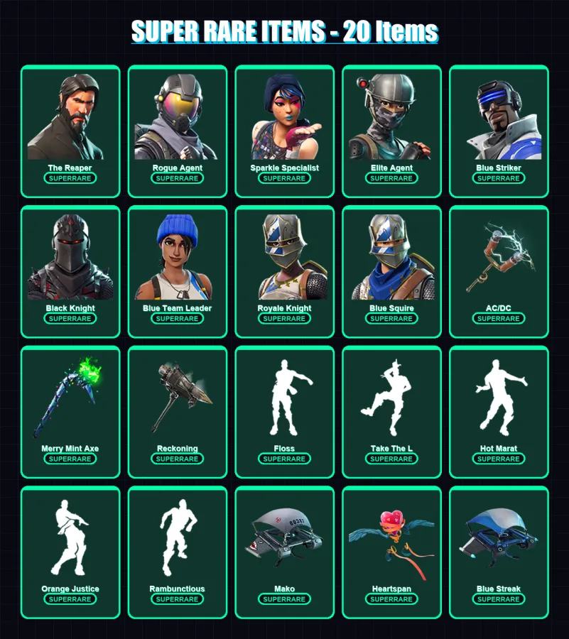 [PC/XBOX] | OG Skull Trooper | The Reaper | Rogue Agent | Sparkle Specialist | Elite Agent | 128 skin | 74 pickaxe | 130 emote | 92 glider | Lv1334