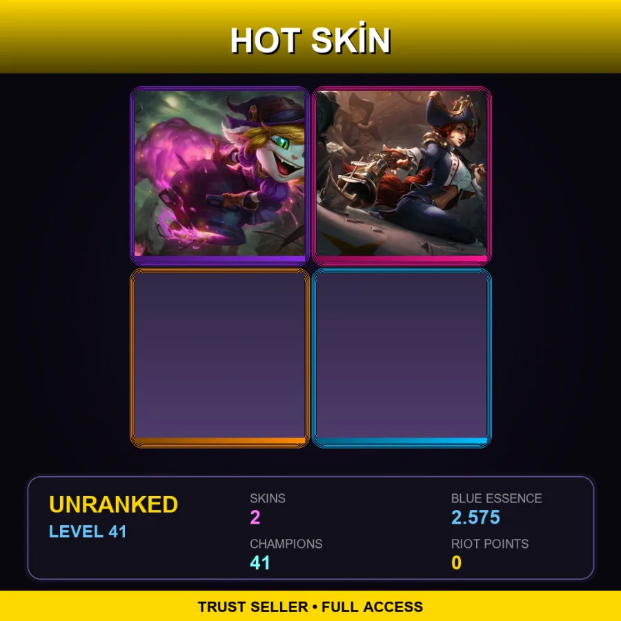 EUNE | Lv41 | Unranked | 2 Skin | 41 Champ