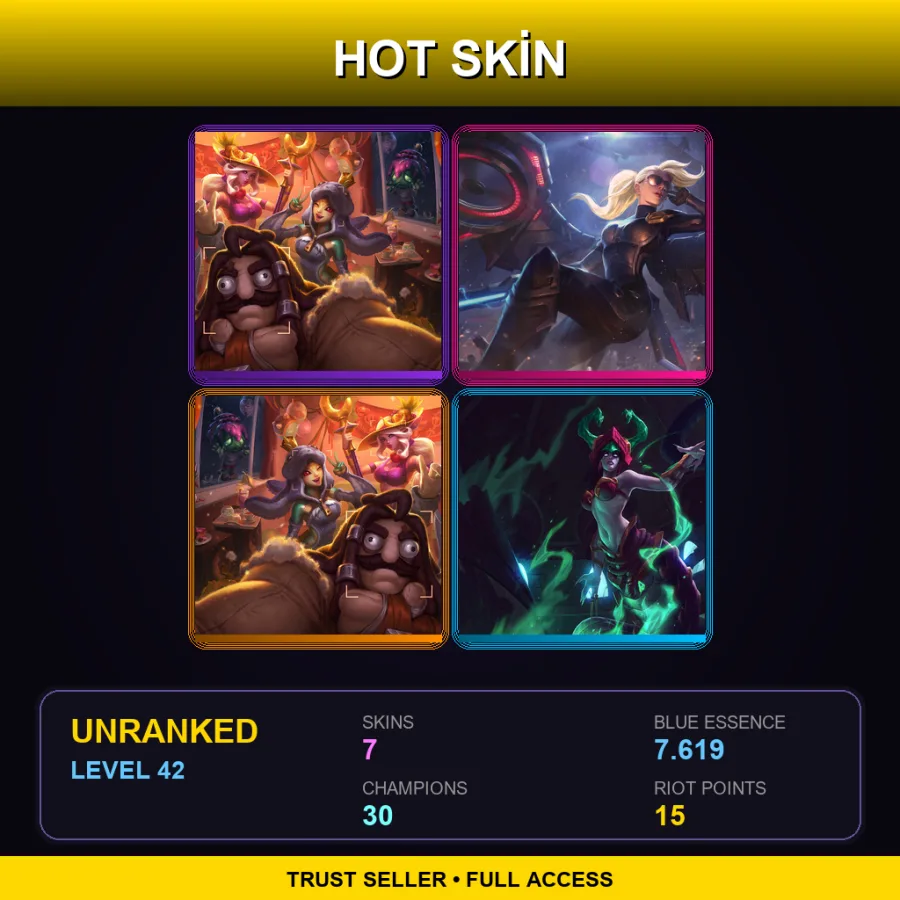 EUW | Lv42 | Unranked | 7 Skin | 30 Champ — Garen Skin 43