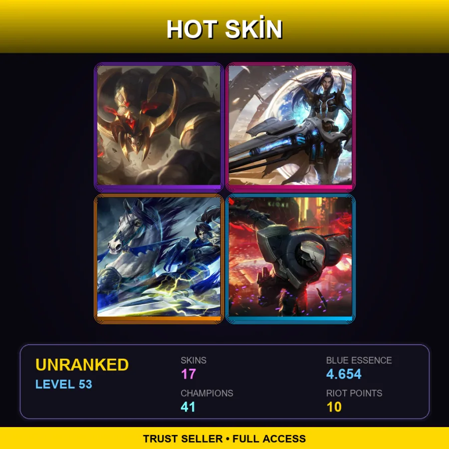 EUW | Lv53 | Unranked | 17 Skin | 41 Champ