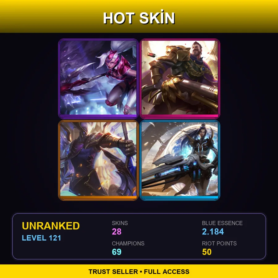 VN | Lv121 | Unranked | 28 Skin | 69 Champ