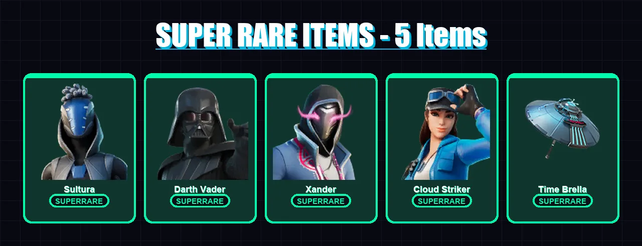[PS4/PS5/XBOX/PC] | Sultura | Darth Vader | Xander | Cloud Striker | The Origin | 100 skin | 158 pickaxe | 104 emote | 135 glider | Lv2866 — Fortnite account